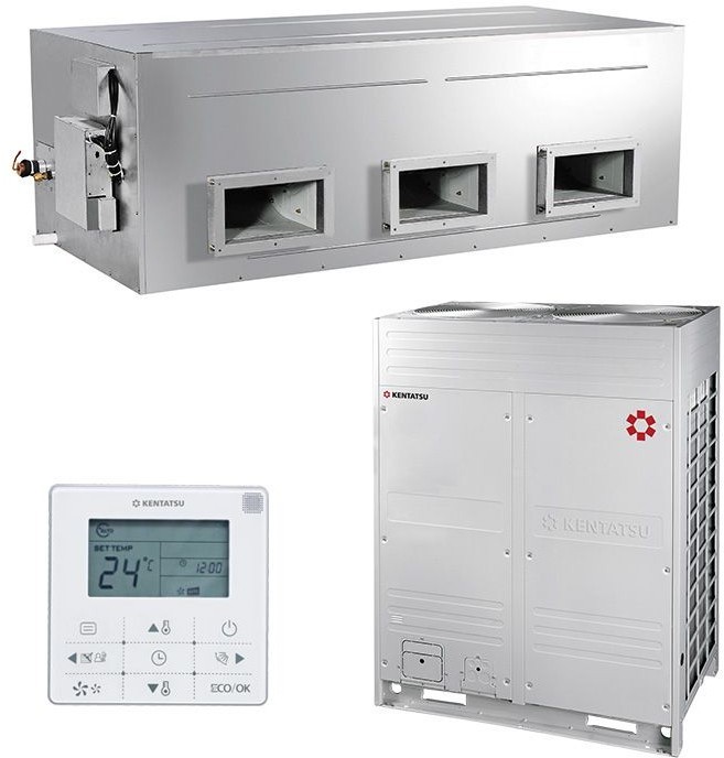 Канальный кондиционер Kentatsu KSTU440HFAN1/KSUR440HFAN3 с зимним комплектом (-40)